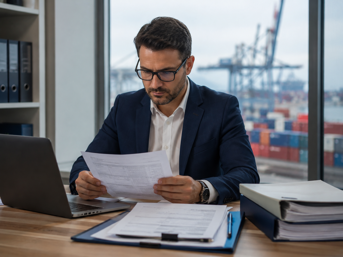 Importer reviewing FDA detention paperwork for a held shipment