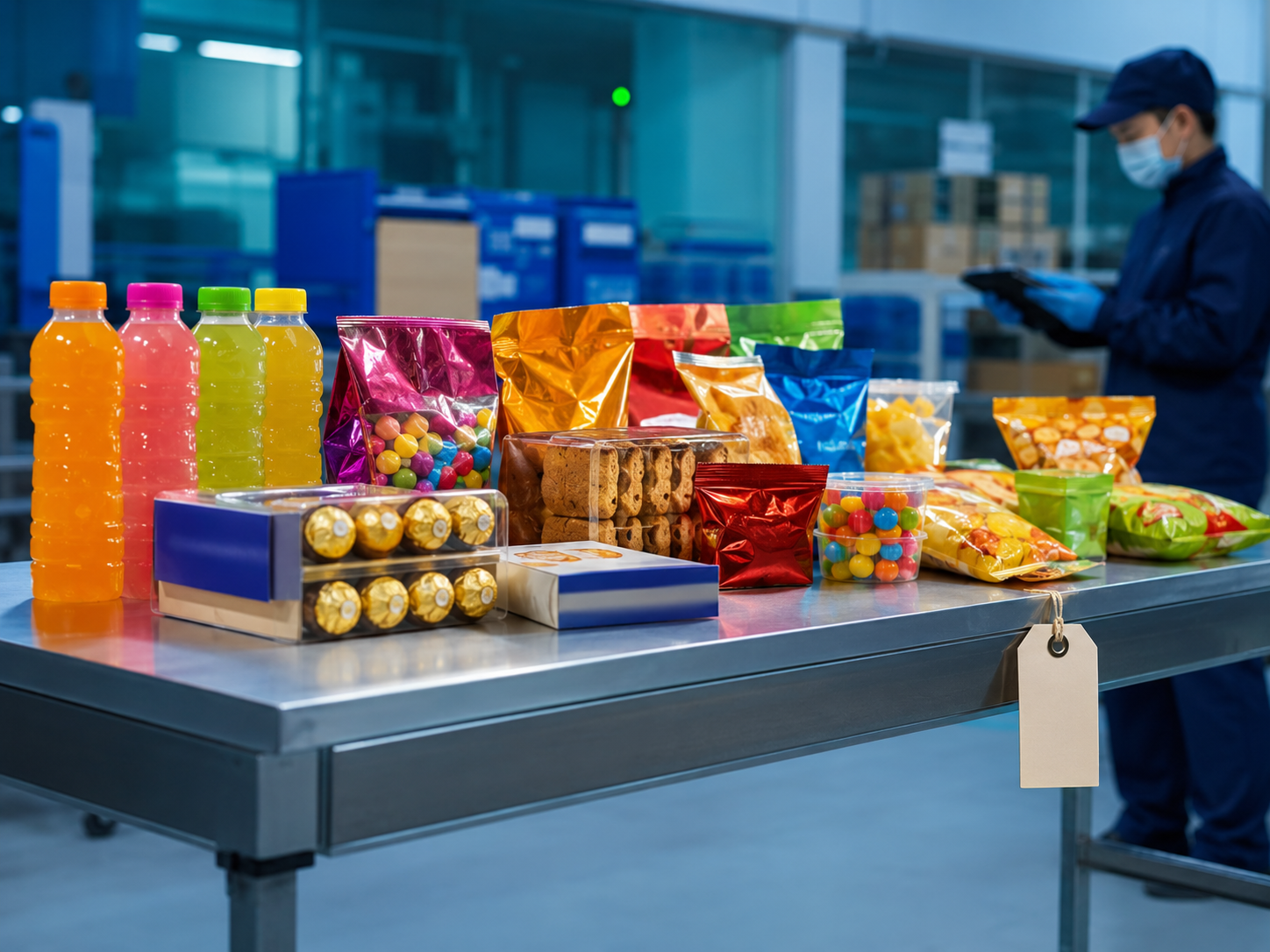 Detained brightly colored imported food products awaiting color additive review under FDA Import Alert 45-02