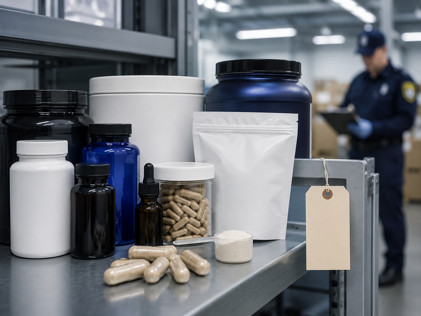 Detained dietary supplement products awaiting review under FDA Import Alert 54-14 for GMP non-compliance