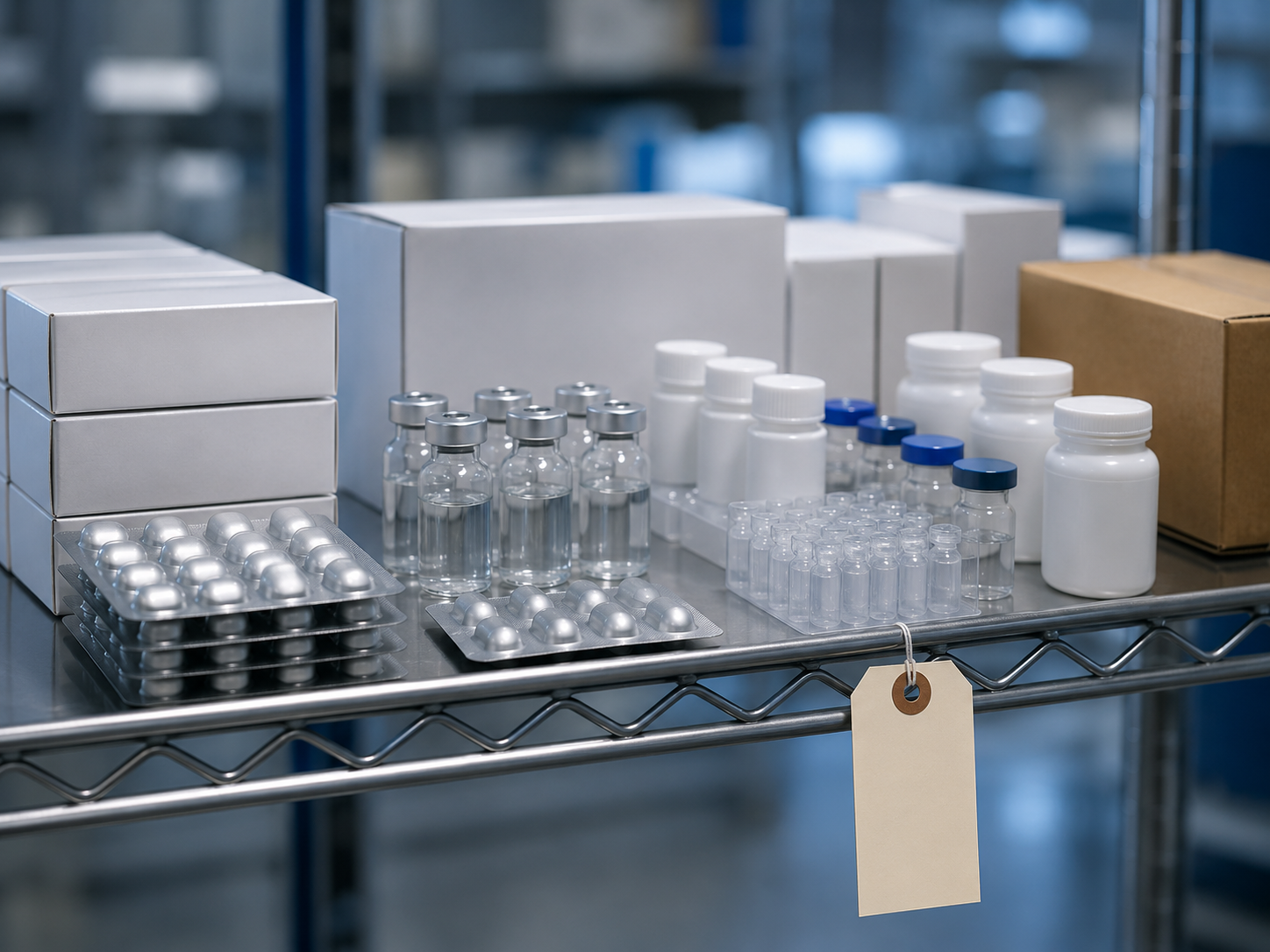Detained pharmaceutical drug products awaiting review under FDA Import Alert 66-40 for GMP non-compliance