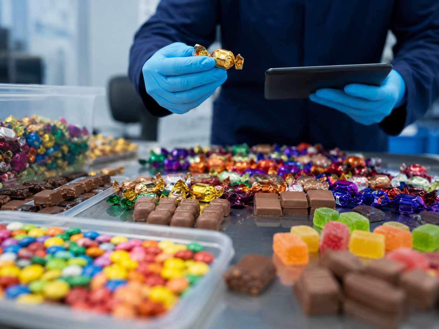 Imported candy and confectionery at an inspection facility subject to FDA detention testing