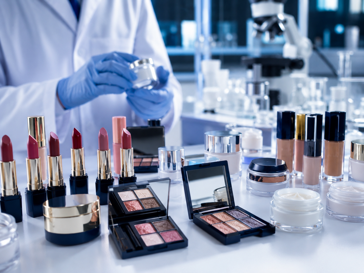 Imported cosmetics at an inspection facility subject to FDA detention testing