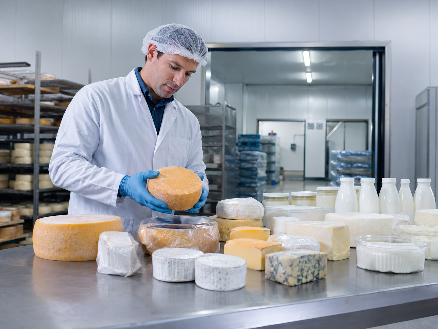 Imported dairy products at a cold storage inspection facility subject to FDA detention testing