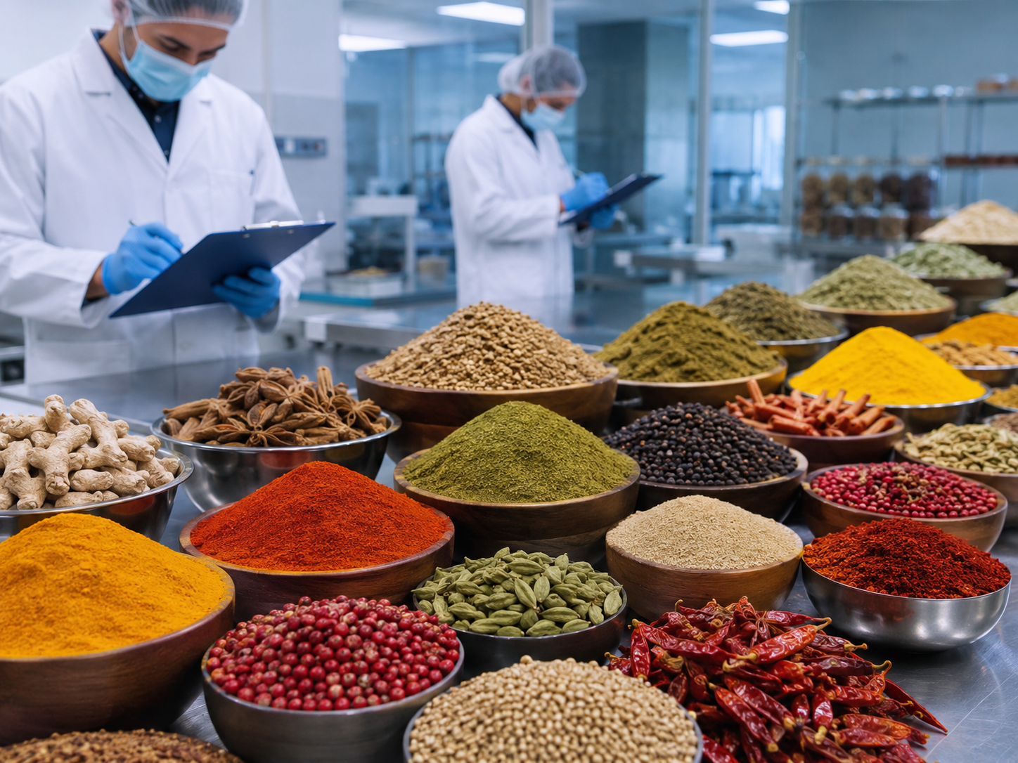 Imported spices and seasonings at an inspection facility subject to FDA detention testing