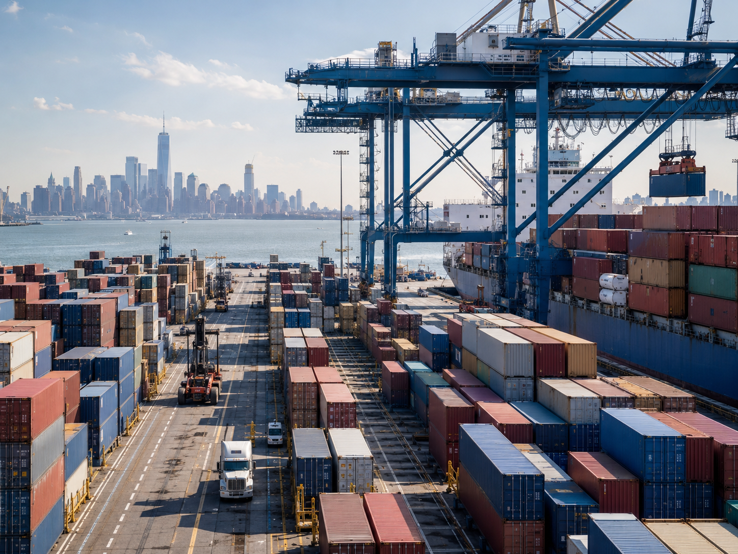 Container terminals at the Port of New York and New Jersey where FDA reviews imports