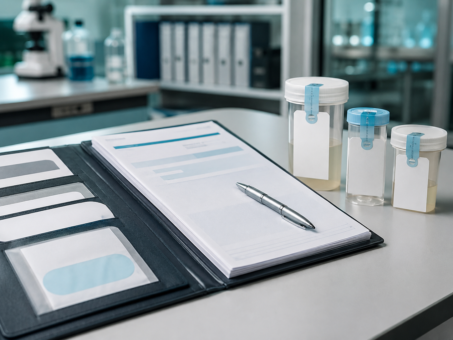 Organized laboratory analysis reports and chain-of-custody records prepared for an import detention case file